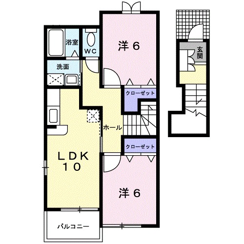 2階の間取り図