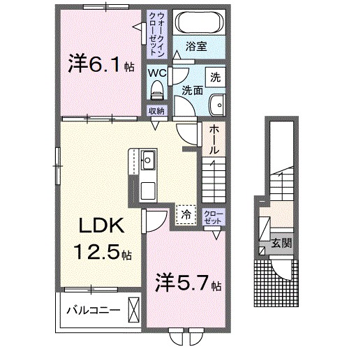 2階の間取り図