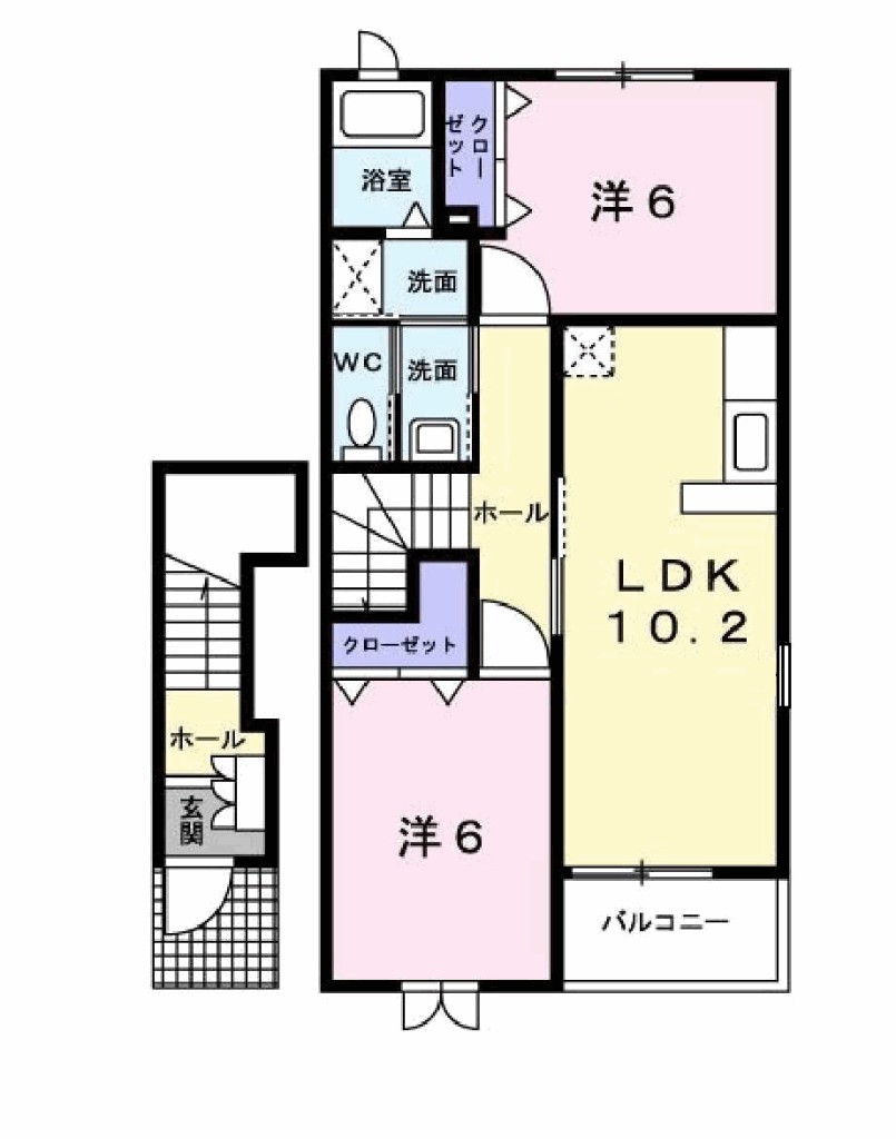2階の間取り図