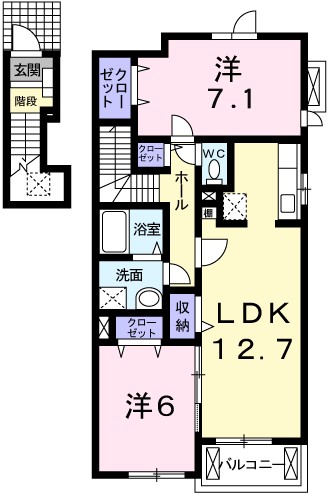 2階の間取り図