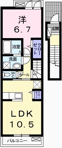 2階の間取り図