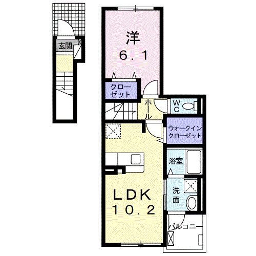 2階の間取り図