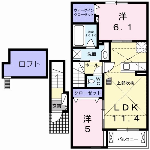 2階の間取り図