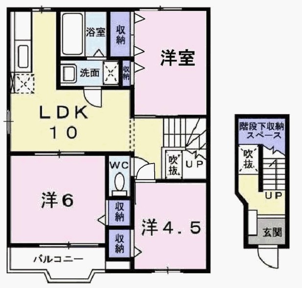 2階の間取り図