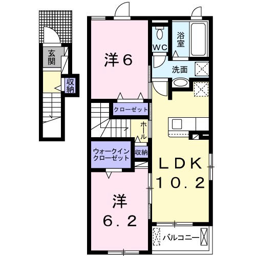 2階の間取り図