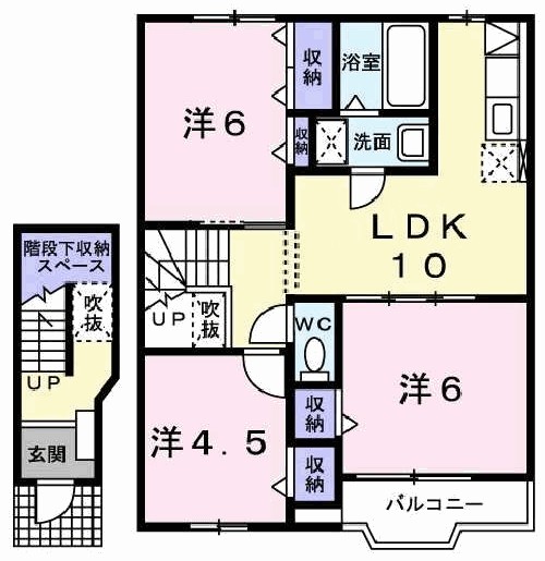 2階の間取り図