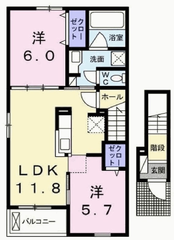 2階の間取り図