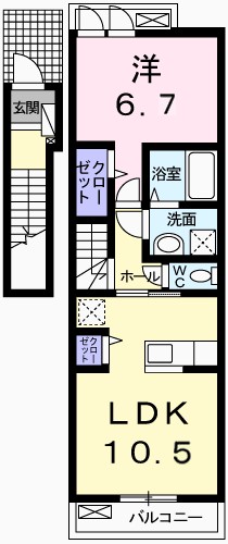 2階の間取り図