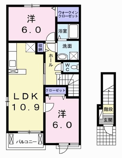 2階の間取り図
