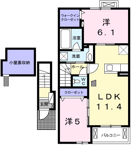 2階の間取り図