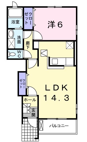 1階の間取り図
