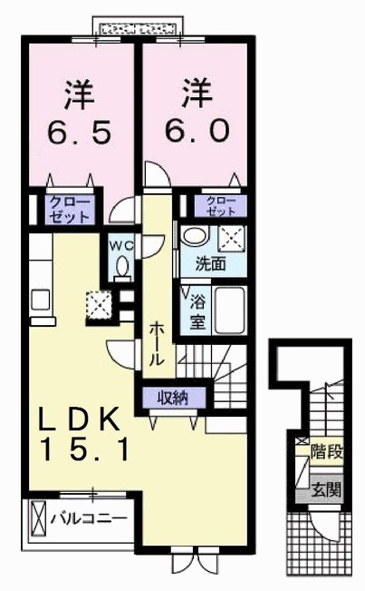 2階の間取り図