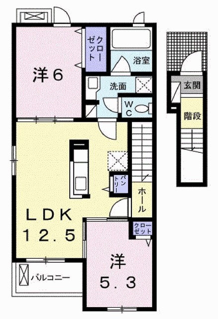 2階の間取り図