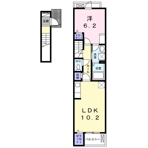 2階の間取り図