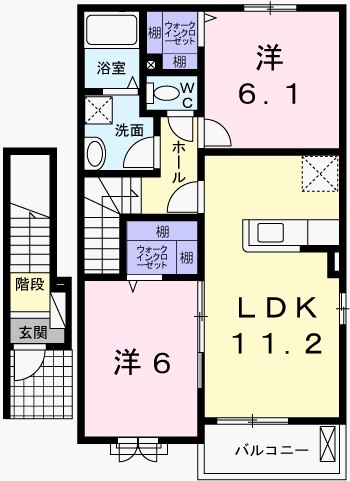 2階の間取り図