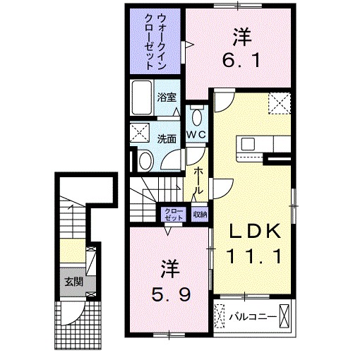 2階の間取り図