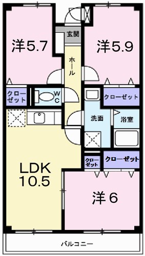 2階の間取り図