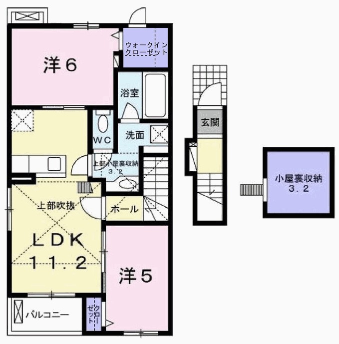 2階の間取り図