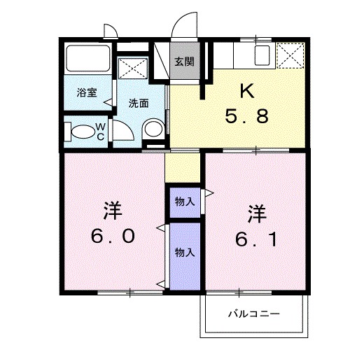 2階の間取り図