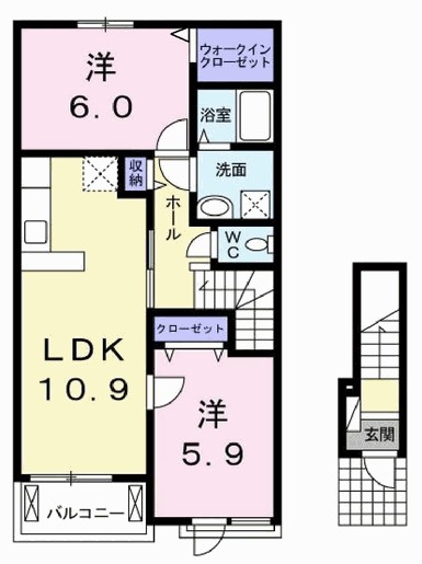 2階の間取り図