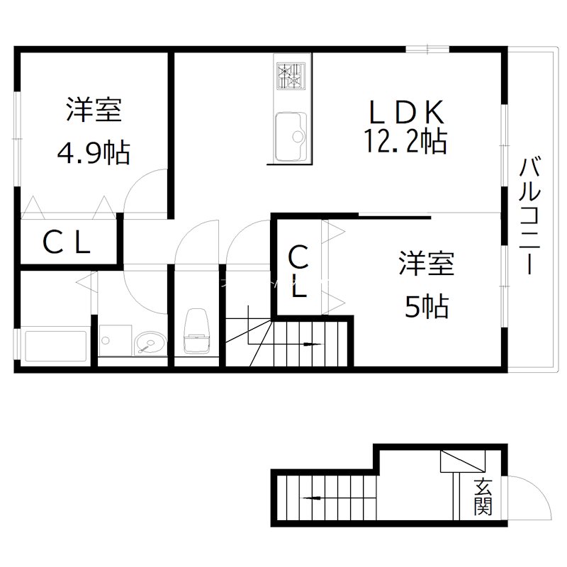 2階の間取り図