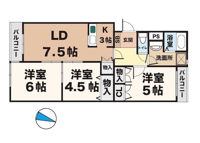 1階の間取り図