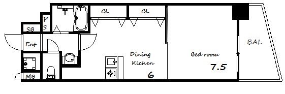 8階の間取り図