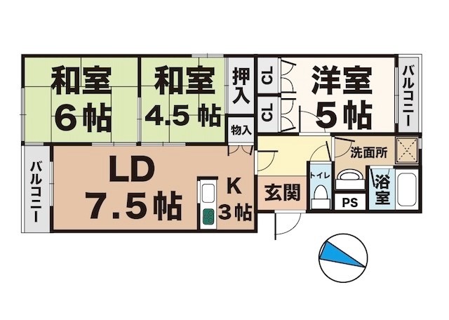 2階の間取り図