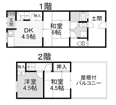-階の間取り図