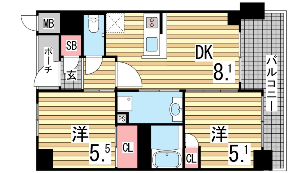 5階の間取り図