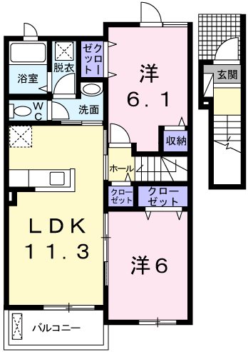 2階の間取り図