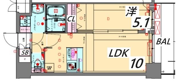 6階の間取り図