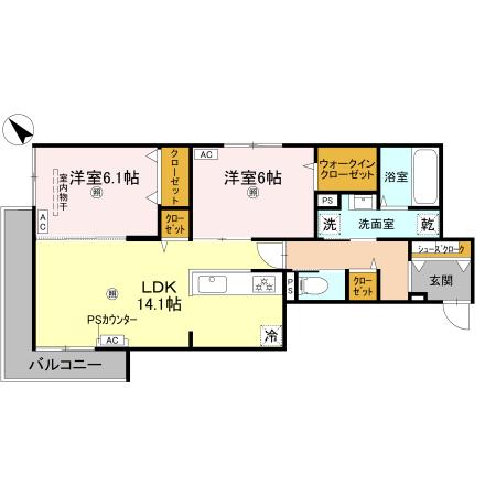2階の間取り図