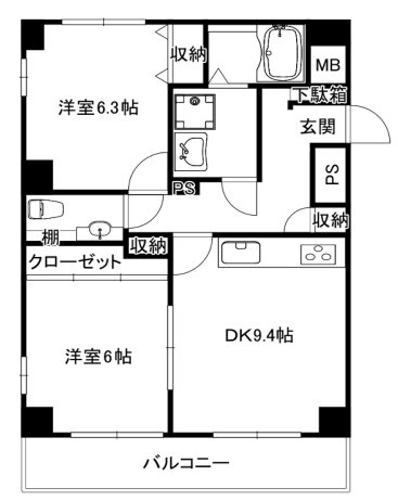 2階の間取り図