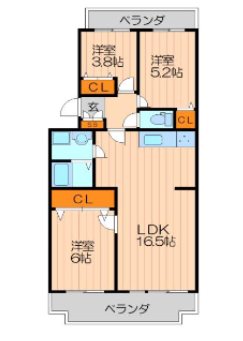2階の間取り図