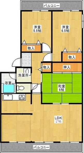 6階の間取り図