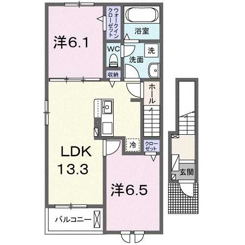 2階の間取り図