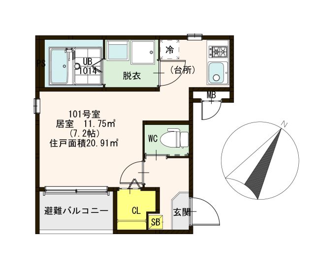 1階の間取り図