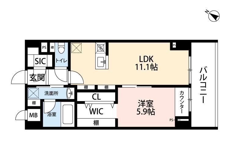 1階の間取り図