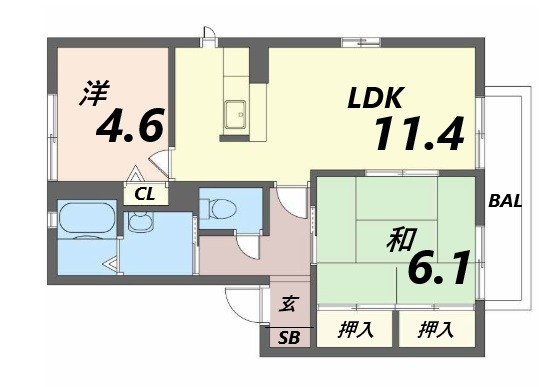1階の間取り図