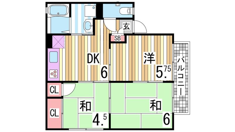 1階の間取り図