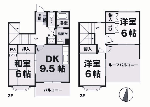 2階の間取り図