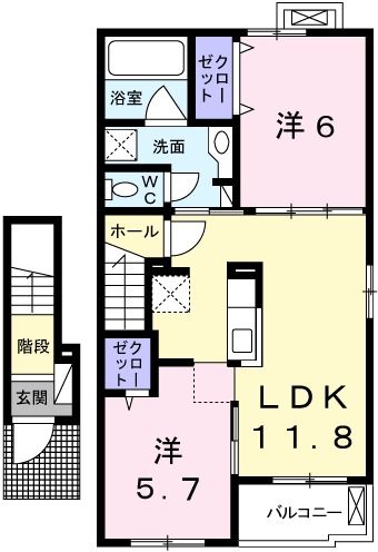 2階の間取り図