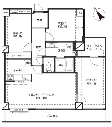 2階の間取り図