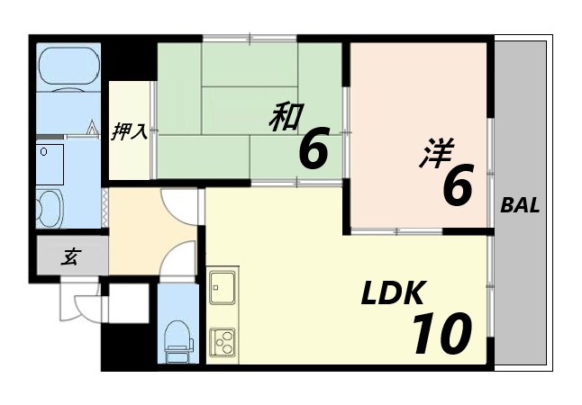6階の間取り図