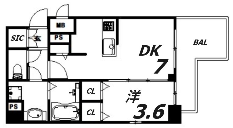 2階の間取り図