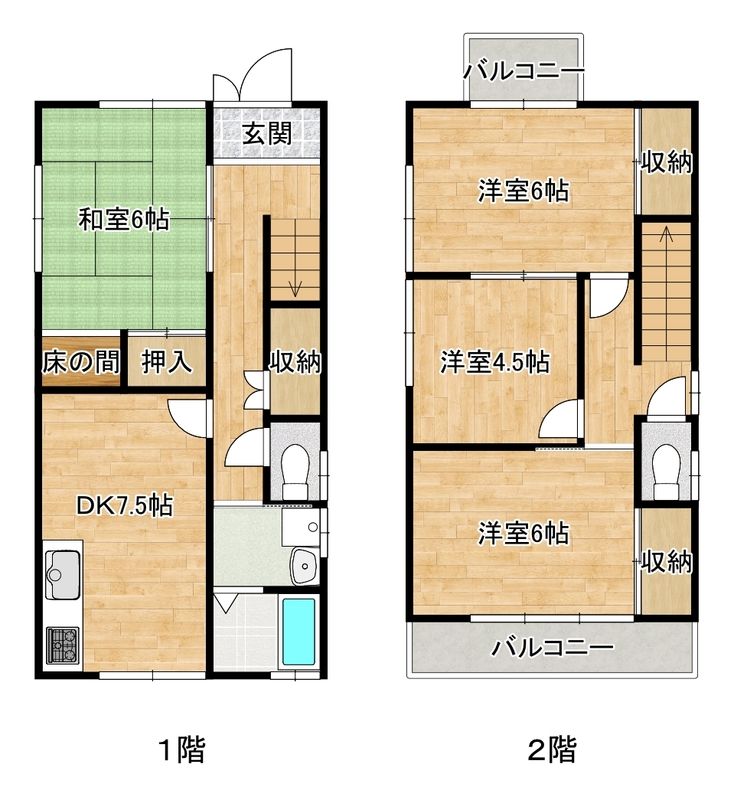 -階の間取り図