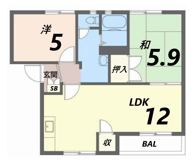 1階の間取り図