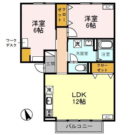 2階の間取り図