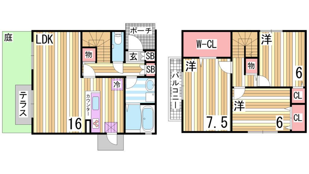 -階の間取り図